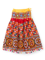 Banjara India Kutchi Embroidered Girls Chaniya Choli with Dupatta (CC1-BWR) - Red