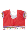 Banjara India Kutchi Embroidered Girls Chaniya Choli with Dupatta (CC1-BWR) - Red