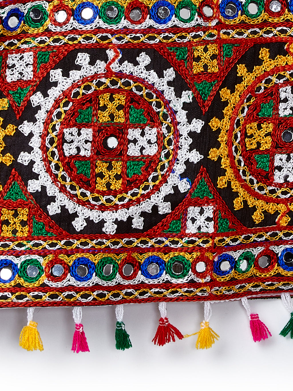 Banjara India Kutchi Embroidered Girls Chaniya Choli with Dupatta (CC1-BWR) - Red