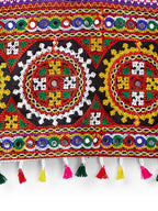 Banjara India Kutchi Embroidered Girls Chaniya Choli with Dupatta (CC1-BWR) - White
