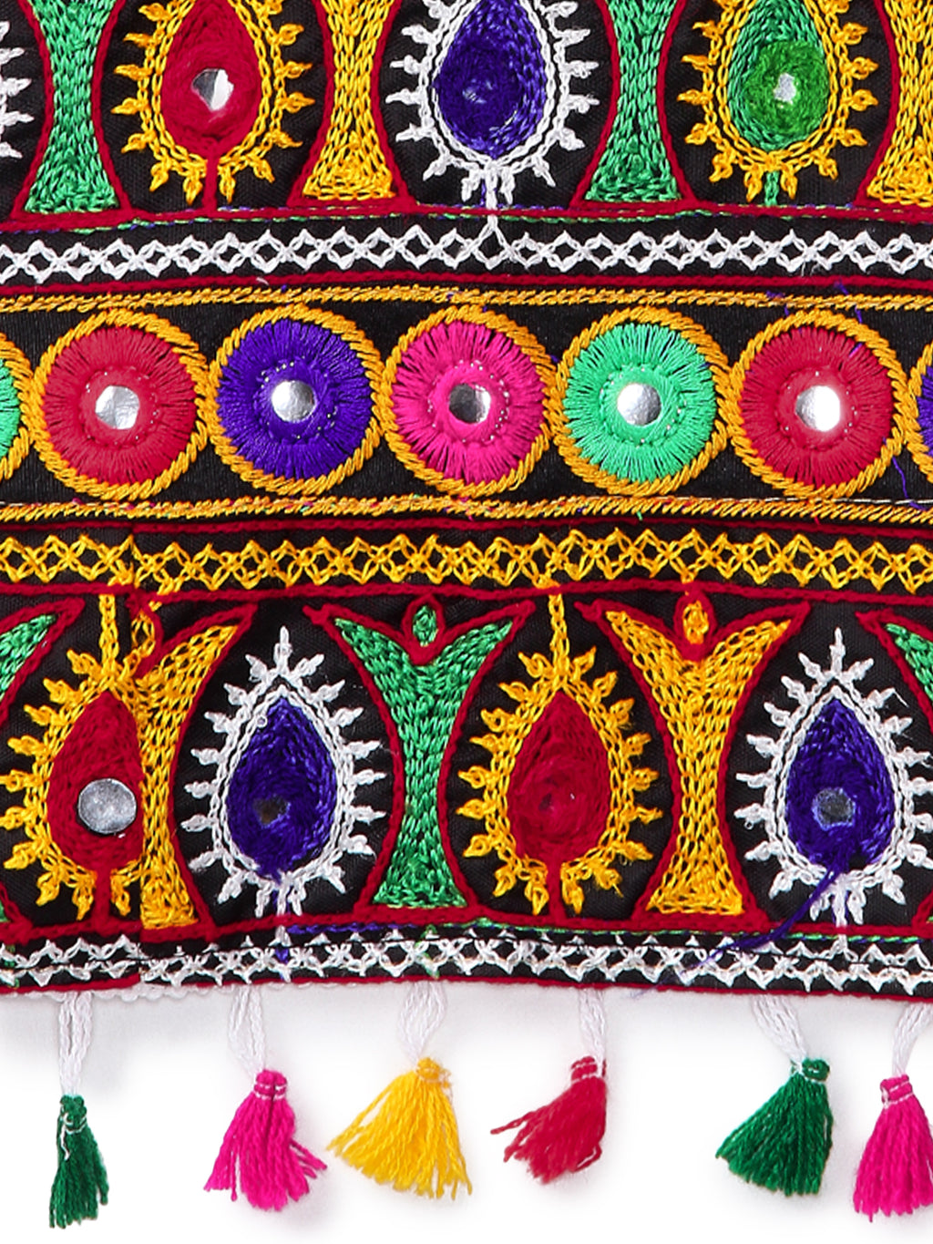 Banjara India Kutchi Emboidered Black Girls Chaniya Choli with Dupatta (CC1-POP) - Navy