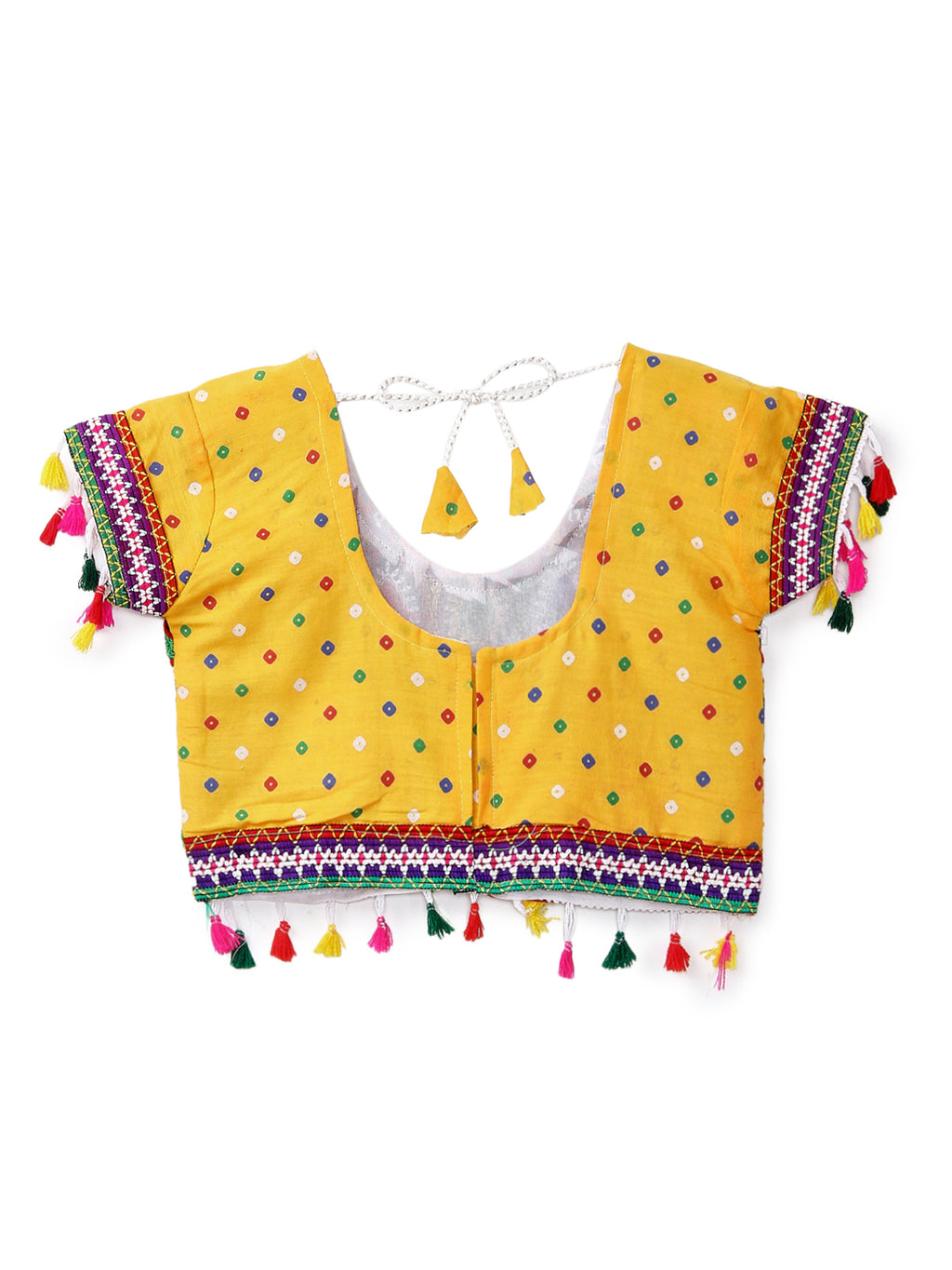 Banjara India Kutchi Emboidered Black Girls Chaniya Choli with Dupatta (CC1-POP) - Yellow