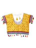 Banjara India Kutchi Emboidered Black Girls Chaniya Choli with Dupatta (CC1-POP) - Yellow