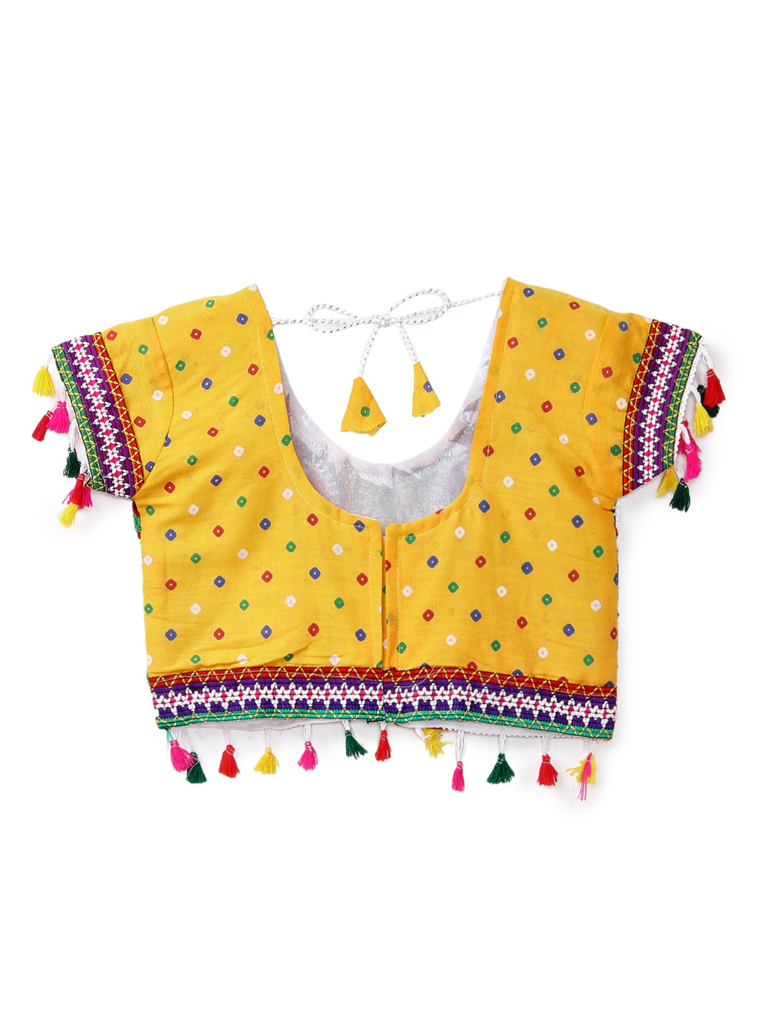 Banjara India Kutchi Emboidered Black Girls Chaniya Choli with Dupatta (CC1-POP) - Yellow