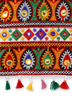Banjara India Kutchi Emboidered Black Girls Chaniya Choli with Dupatta (CC1-RJS) - Black
