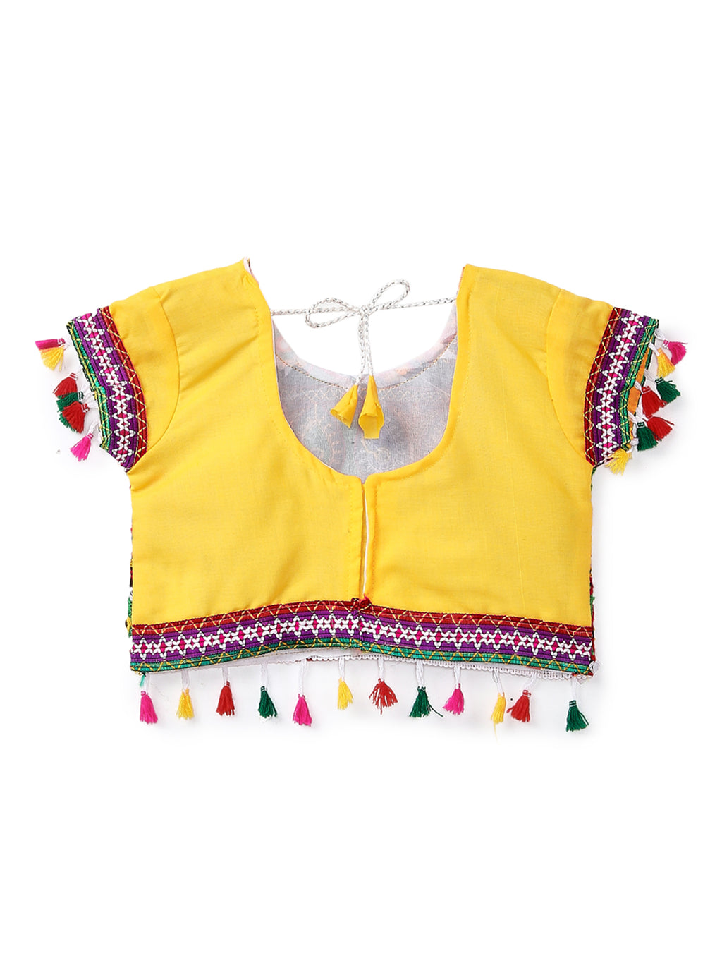 Banjara India Kutchi Emboidered Black Girls Chaniya Choli with Dupatta (CC1-RJS) - Red