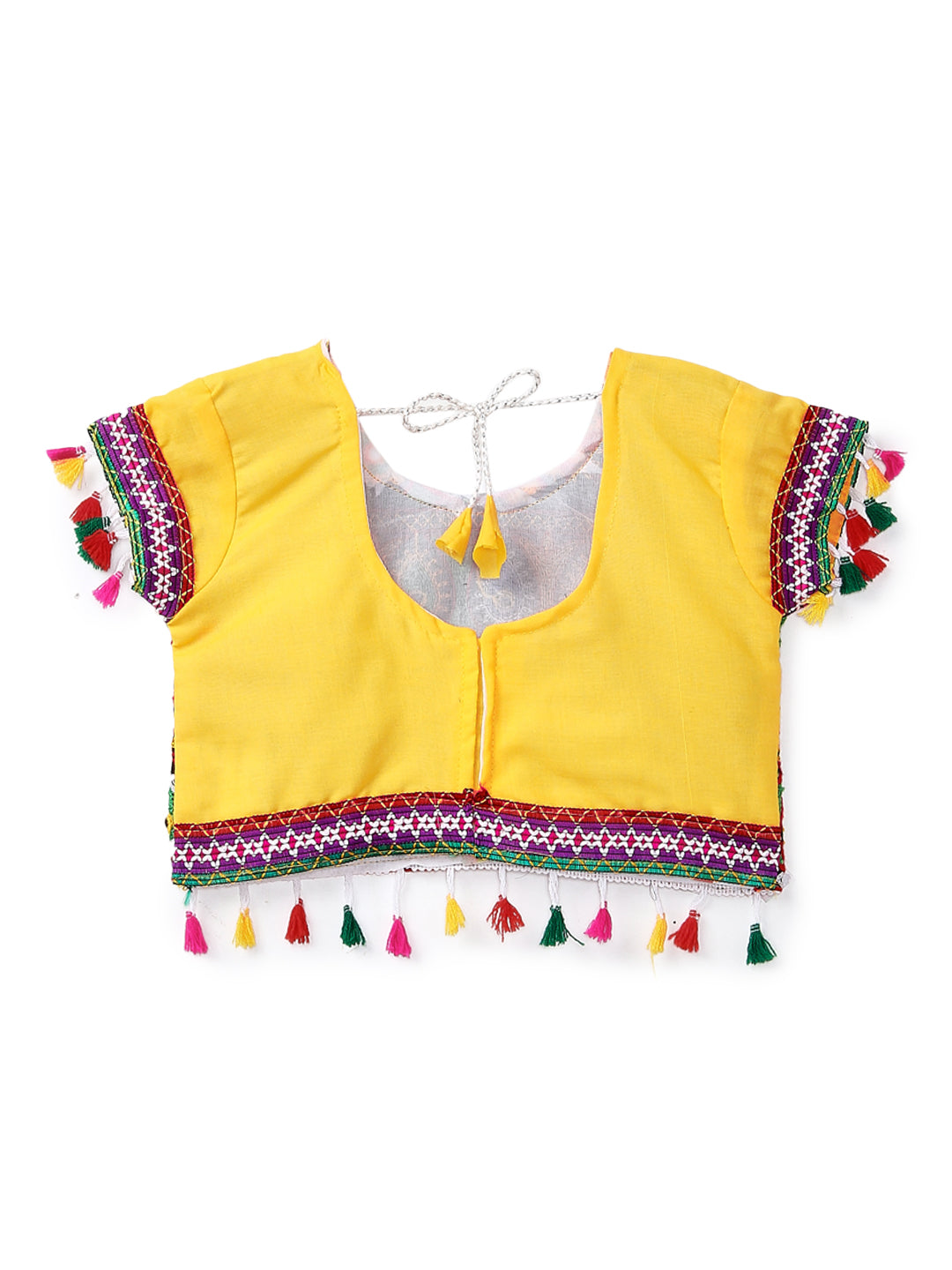 Banjara India Kutchi Emboidered Black Girls Chaniya Choli with Dupatta (CC1-RJS) - Red