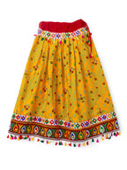 Banjara India Kutchi Emboidered Black Girls Chaniya Choli with Dupatta (CC1-RJS) - Yellow