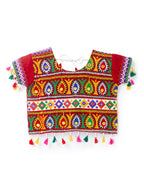 Banjara India Kutchi Emboidered Black Girls Chaniya Choli with Dupatta (CC1-RJS) - Yellow