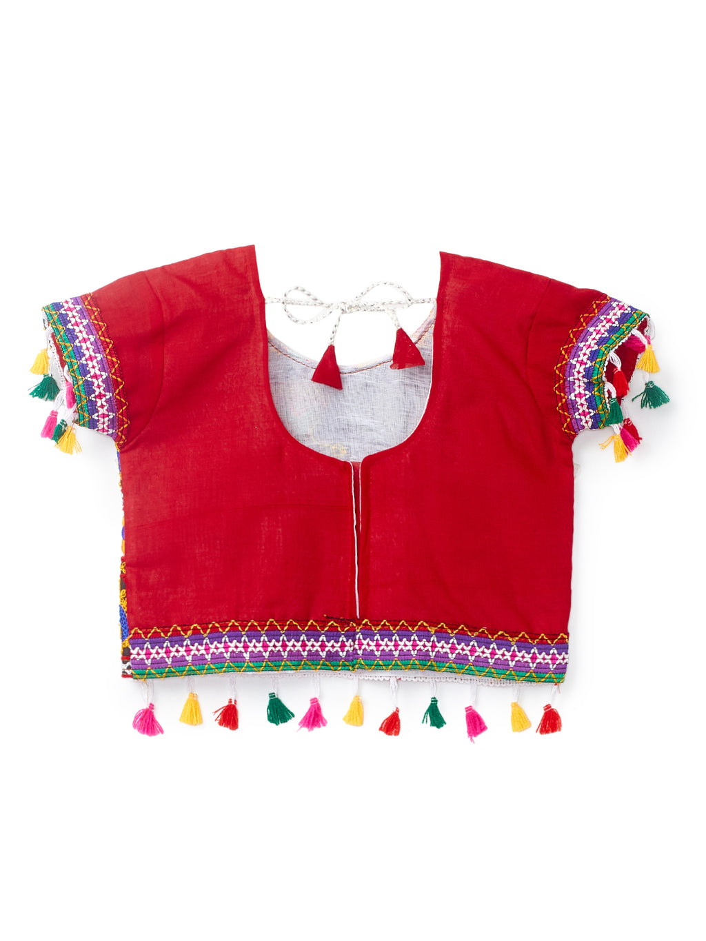 Banjara India Kutchi Emboidered Black Girls Chaniya Choli with Dupatta (CC1-RJS) - Yellow