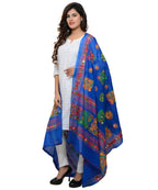 Banjara India Women's Pure Cotton Aari Embroidery & Foil Mirrors Dupatta (Chakachak) Blue - CHK12 - Banjara India