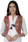 Cotton Kutchi Embroidered Short Jacket/Koti/Shrug (CJK-01) -Black