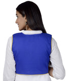 Cotton Kutchi Embroidered Short Jacket/Koti/Shrug (CJK-04) -Blue