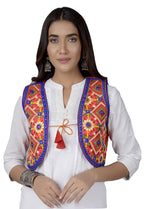 Cotton Kutchi Embroidered Short Jacket/Koti/Shrug (CJK-03) -Red