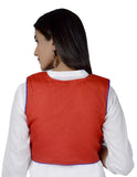 Cotton Kutchi Embroidered Short Jacket/Koti/Shrug (CJK-03) -Red
