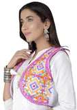 Cotton Kutchi Embroidered Short Jacket/Koti/Shrug (CJK-02) -White