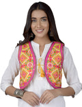 Cotton Kutchi Embroidered Short Jacket/Koti/Shrug (CJK-05) -Yellow