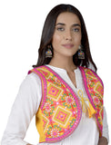 Cotton Kutchi Embroidered Short Jacket/Koti/Shrug (CJK-05) -Yellow