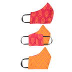 Gamthi Cotton Womens 2 layers Face Mask by (Assorted colours/designs)
