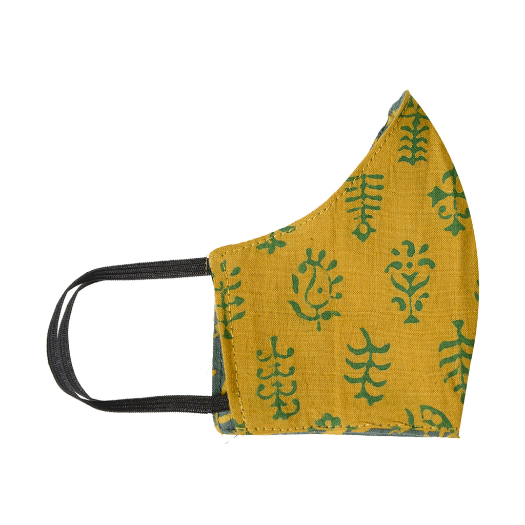Gamthi Cotton Womens 2 layers Face Mask by (Assorted colours/designs)