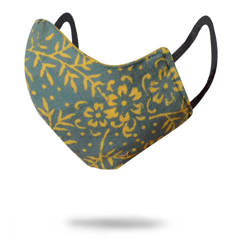 Gamthi Cotton Womens 2 layers Face Mask by (Assorted colours/designs)