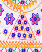 Star Embroidery Kids Ethnic Jacket - White