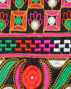 Square Kids Embroidered Ethnic Jacket - Black