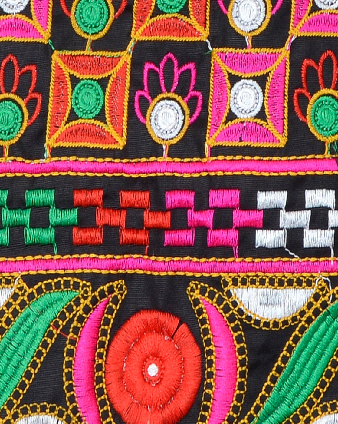 Square Kids Embroidered Ethnic Jacket - Black