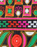 Square Kids Embroidered Ethnic Jacket - Black
