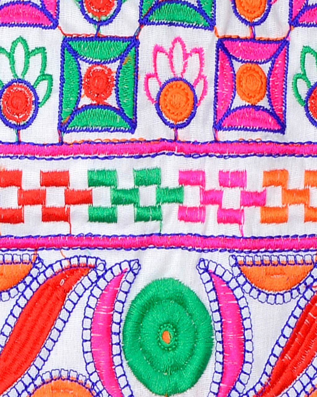 Square Kids Embroidered Ethnic Jacket - White
