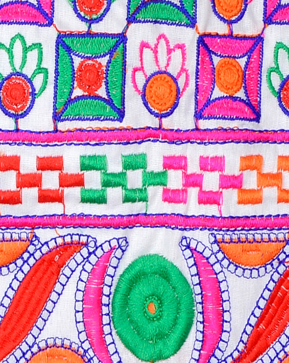 Square Kids Embroidered Ethnic Jacket - White