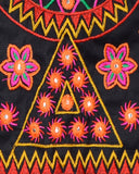 Star Embroidery Kids Ethnic Jacket - Black