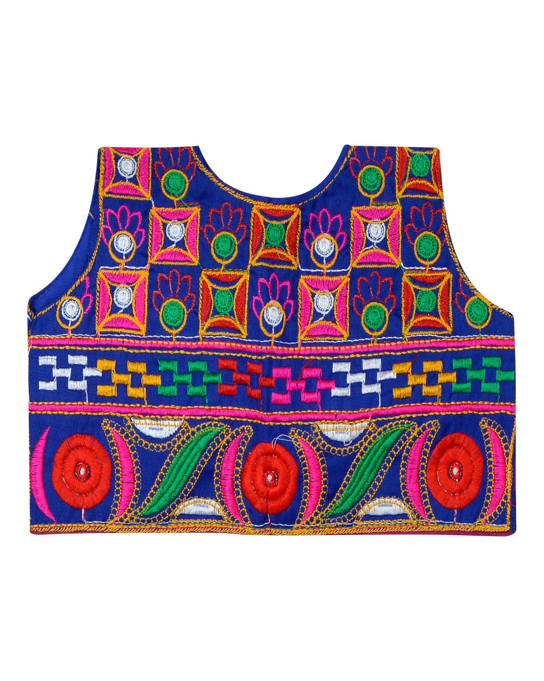 Square Kids Embroidered Ethnic Jacket - Blue