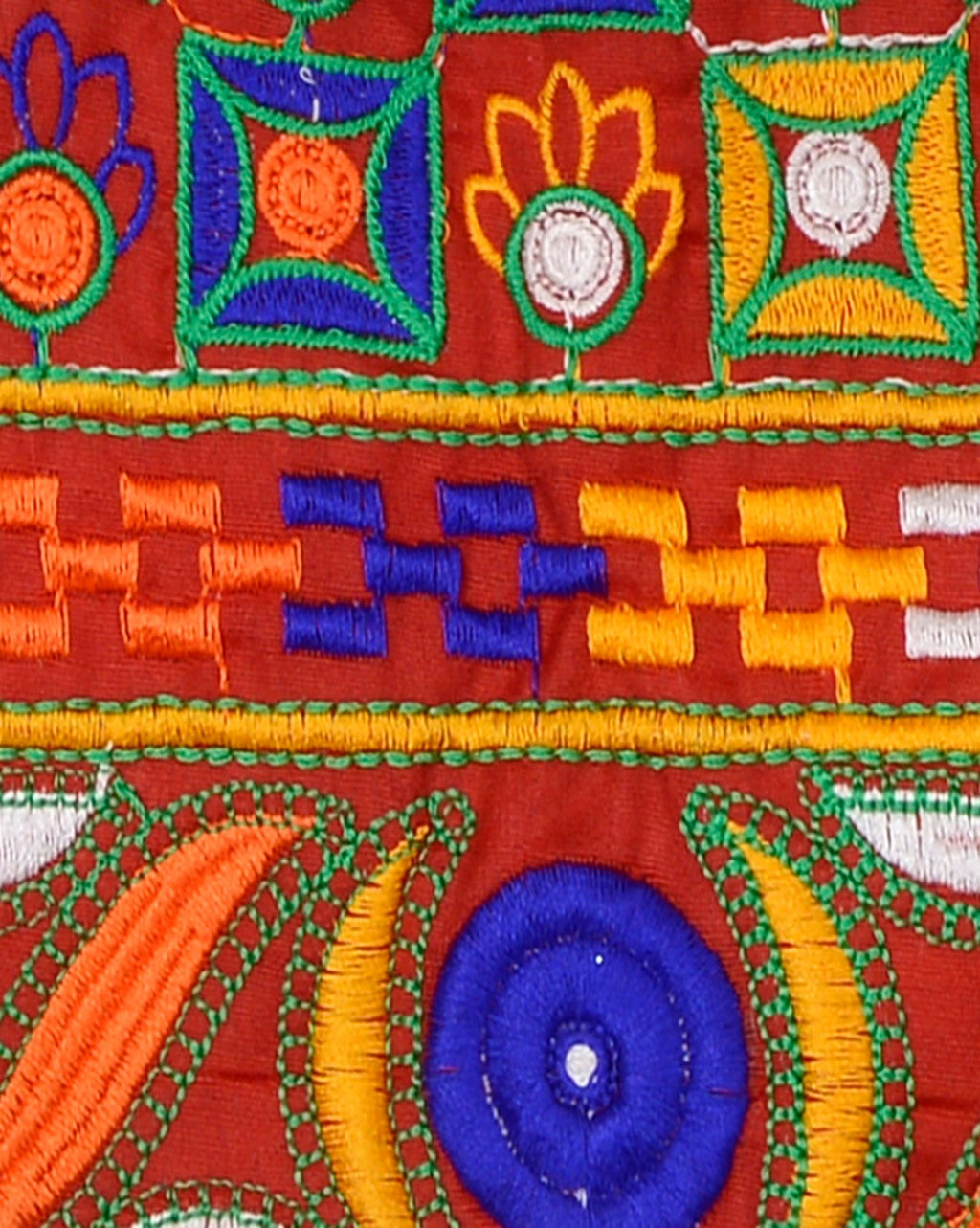 Square Kids Embroidered Ethnic Jacket - Red
