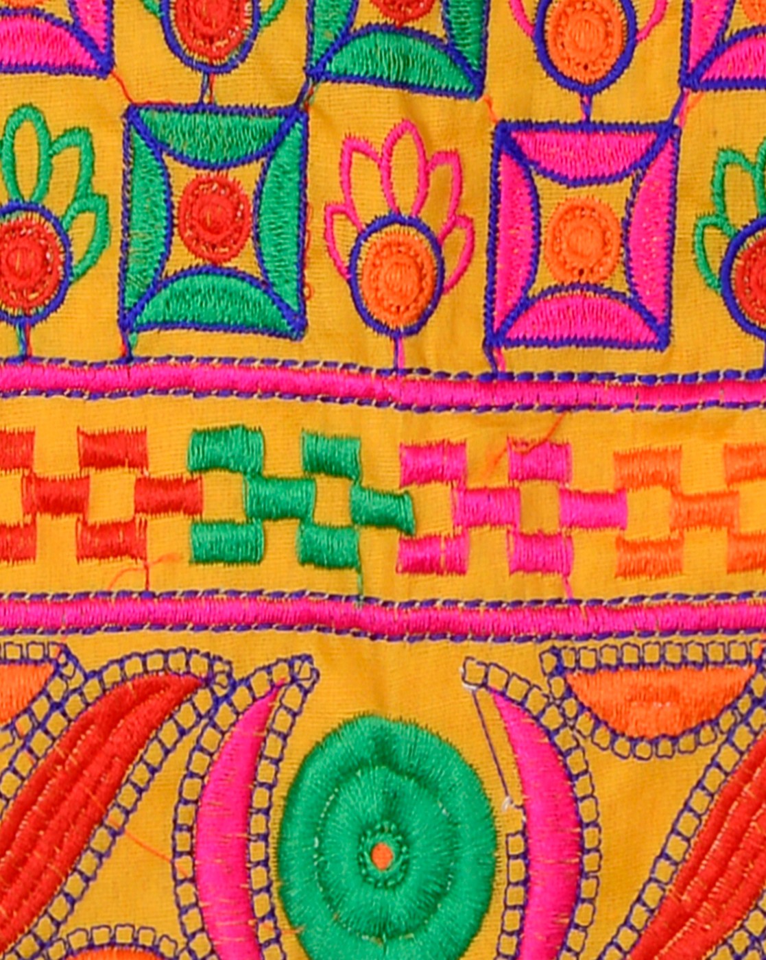 Square Kids Embroidered Ethnic Jacket - Yellow