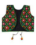 Corona Kids Embroidered Ethnic Jacket - Black