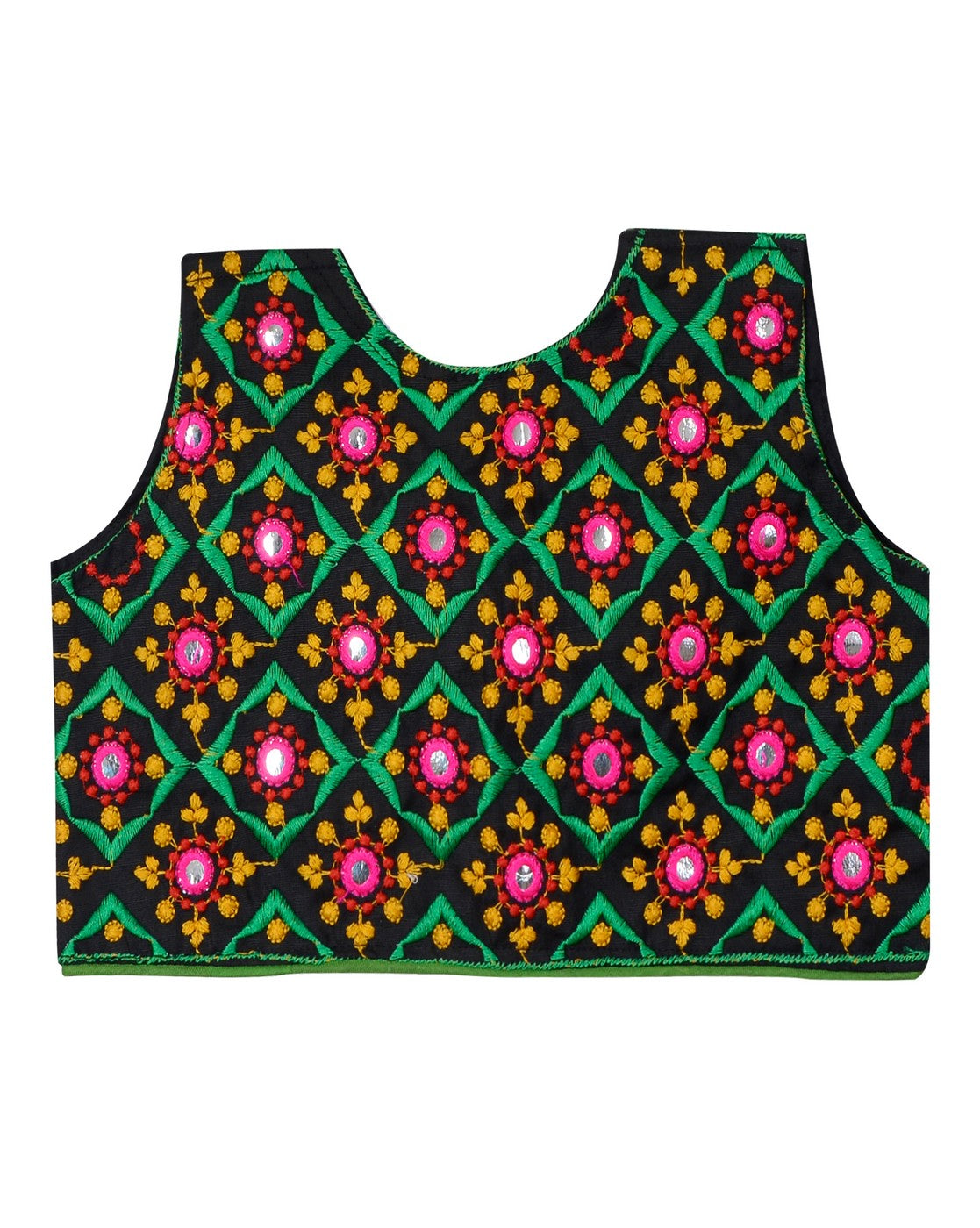 Corona Kids Embroidered Ethnic Jacket - Black