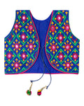 Corona Kids Embroidered Ethnic Jacket - Blue