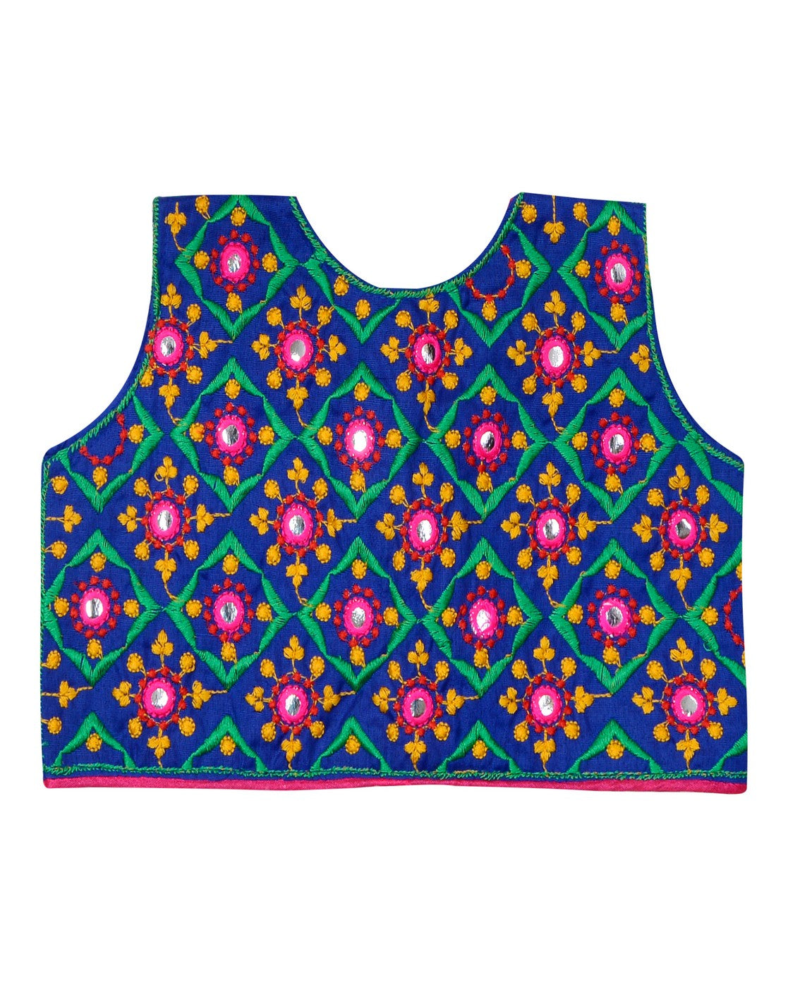 Corona Kids Embroidered Ethnic Jacket - Blue