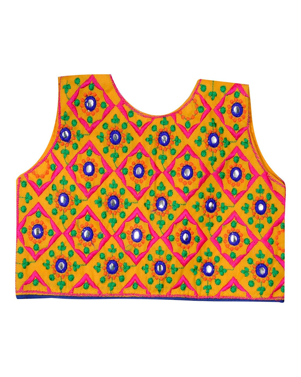 Corona Kids Embroidered Ethnic Jacket - Yellow