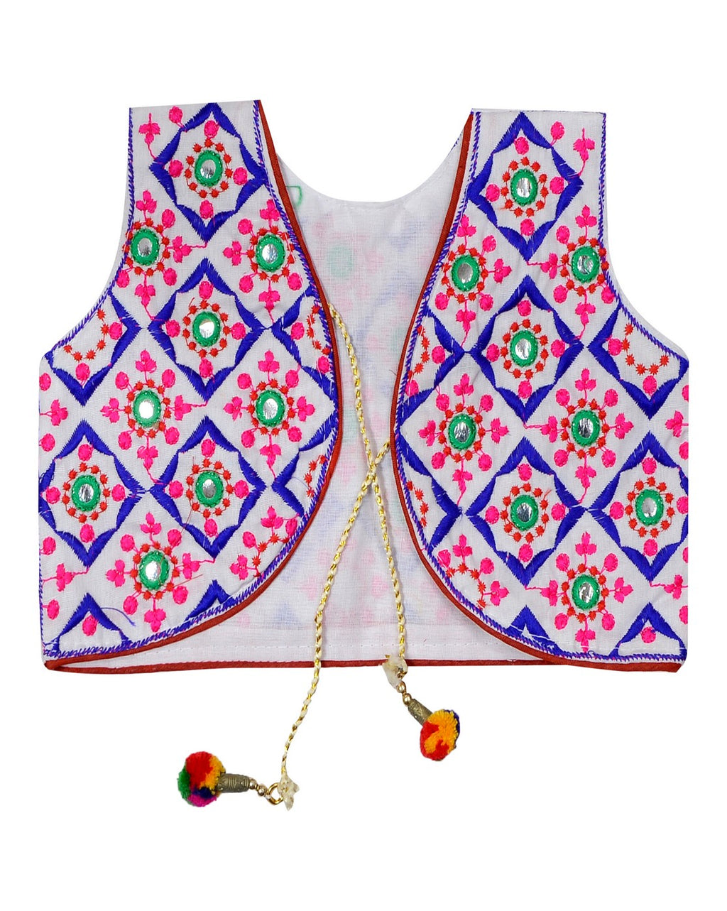 Corona Kids Embroidered Ethnic Jacket - White