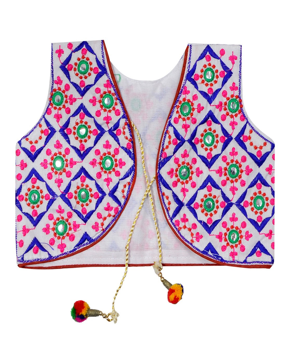Corona Kids Embroidered Ethnic Jacket - White