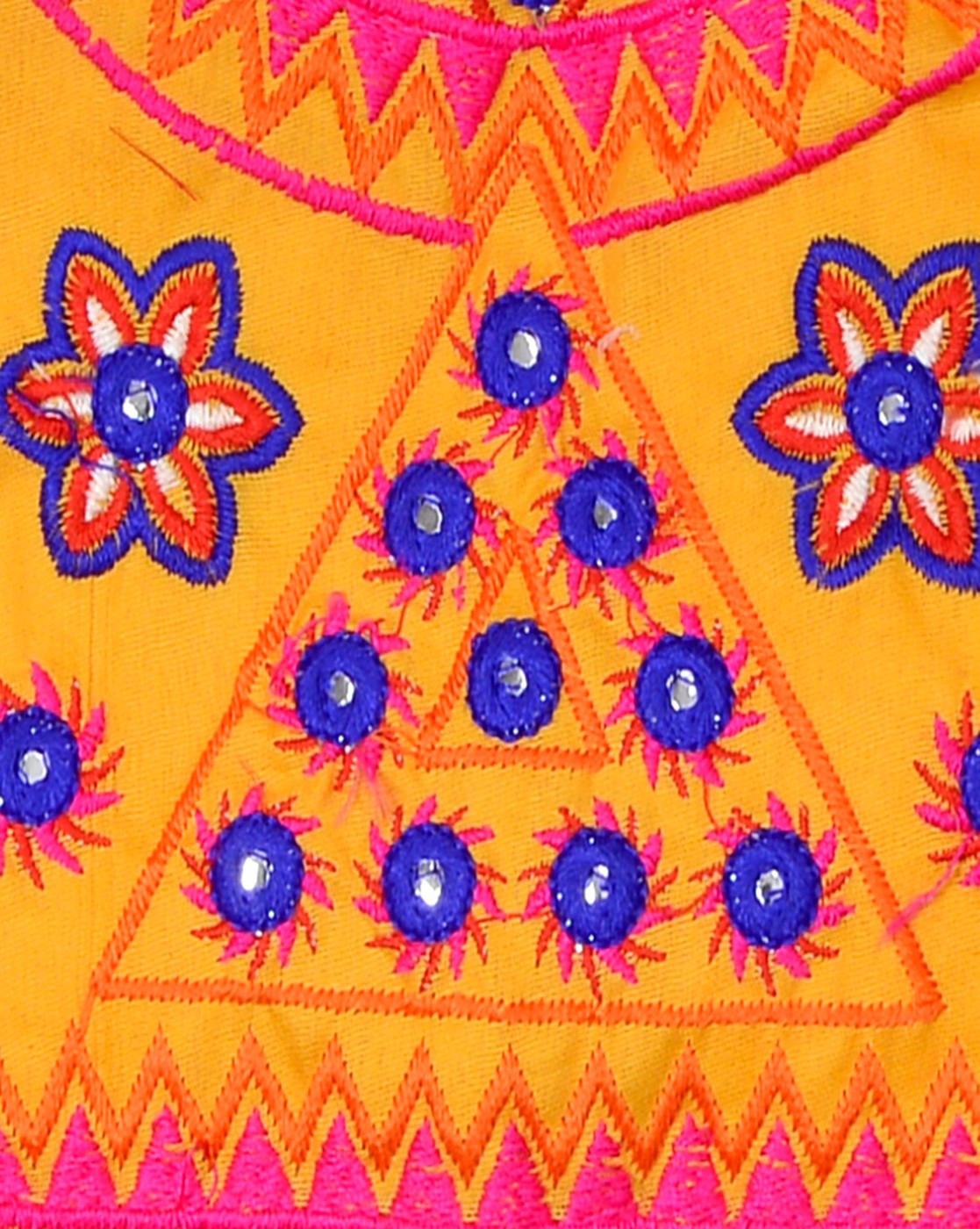 Star Embroidery Kids Ethnic Jacket - Yellow