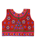 Star Embroidery Kids Ethnic Jacket - Red