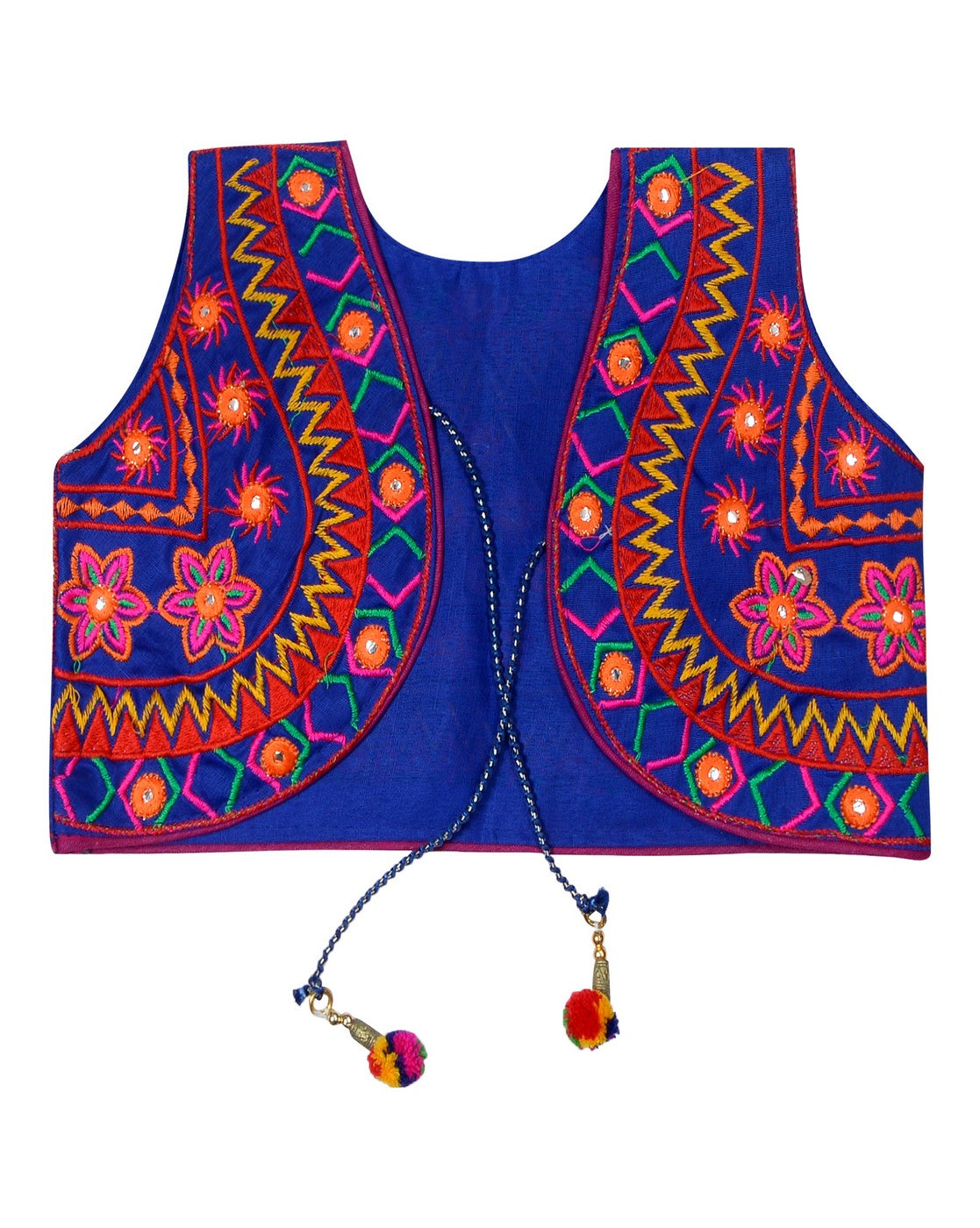 Star Embroidery Kids Ethnic Jacket - Blue