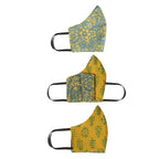 Gamthi Cotton Womens 2 layers Face Mask by (Assorted colours/designs)