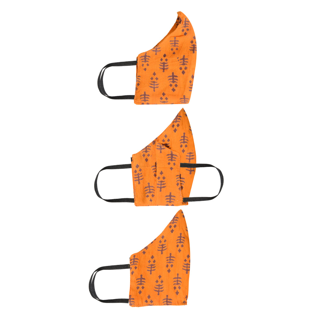 Gamthi Cotton Womens 2 layers Face Mask by (Assorted colours/designs)