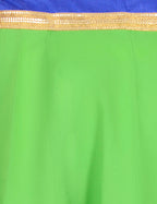 Gotta Work Long Flair Cotton Skirt/Chaniya - GotaSkirt-Green