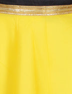 Gotta Work Long Flair Cotton Skirt/Chaniya - GotaSkirt-Yellow
