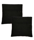 Kutch Work Cotton Handicraft Embroidered Cushion Covers 16x16 inches - Pack of 2-Black